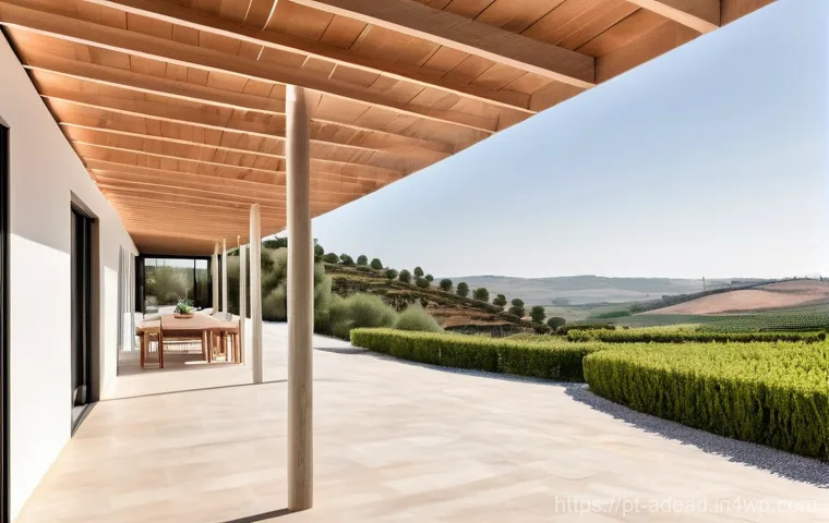 에너지 포지티브 건축의 생태학적 원리 - Image Prompt 1: Bioclimatic Alentejo Villa Integrating Nature and Tradition**