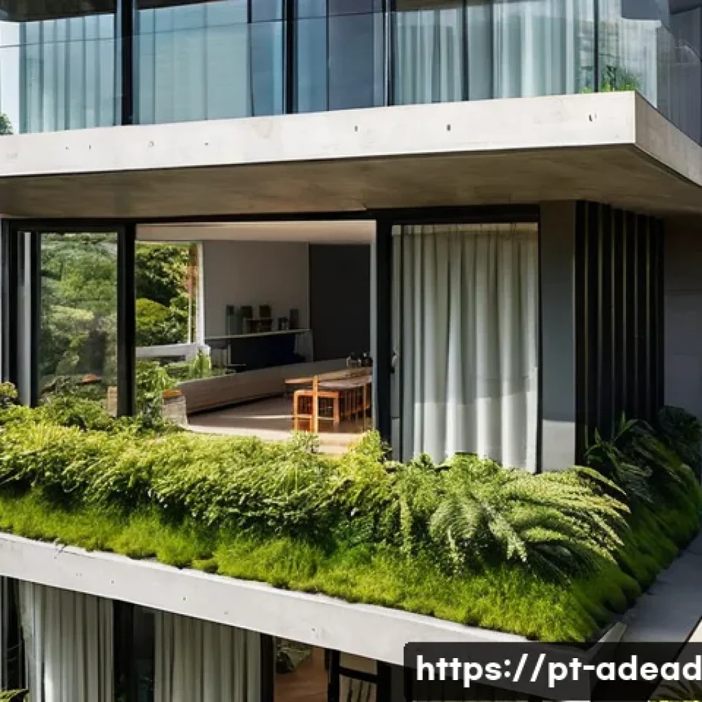 에너지 포지티브 건축과 지속 가능성 교육 - A modern, sustainable residential building in a Brazilian urban setting featuring sleek, integrated ...