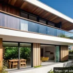 에너지 포지티브 건축의 정책적 지원 - A modern Brazilian residential building designed with sustainable architecture, featuring high-effic...