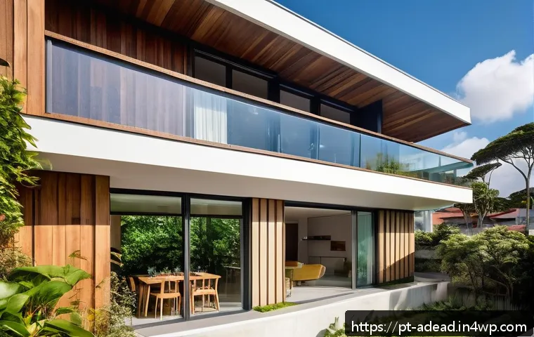 에너지 포지티브 건축의 정책적 지원 - A modern Brazilian residential building designed with sustainable architecture, featuring high-effic...