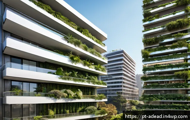 미래 에너지 포지티브 건축의 필요성 - A modern urban residential building featuring integrated high-efficiency solar panels seamlessly inc...